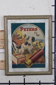 Old Peters Victor Sporting Advertisement in a Glass Frame