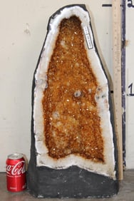 XXL Deep Orange CITRINE Geode Cathedral, Weight: 81 lbs