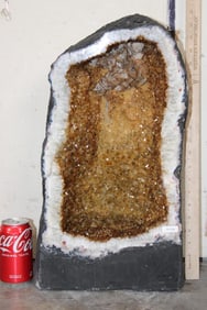 XL Deep Orange CITRINE Geode Cathedral, Weight: 66 Lbs
