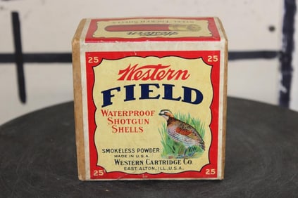 Antique "Western Field" Empty 12 GA. Buck Shot Box