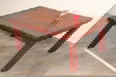 Beautiful Coffee Table made with Repurposed Antique African Railwood: Very Nice Coffee Table made with Repurposed Antique African Railwood. This is heavy Hardwood! It measures 43.25" Long x 27.5" Wide x 17.25" Tall. It has some minor surface scratches but is a beautiful