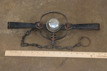 Antique Long Spring Animal Trap with a Bell