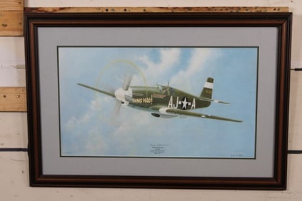 "P51B Mustang" Art Print signed in Pencil by the artist James H. Howard