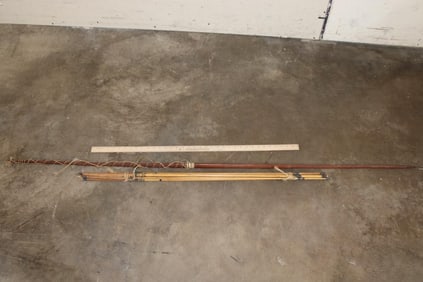 Old Indigenous African Bow with 5 Arrows