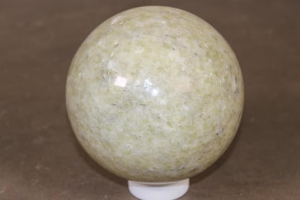Big Polished 9 lb Light Green SERPENTINE Mineral Sphere