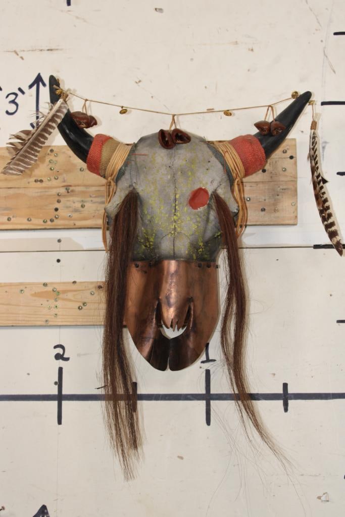 Partial BUFFALO/BISON Skull Decorated and Embellished (1 of 8)