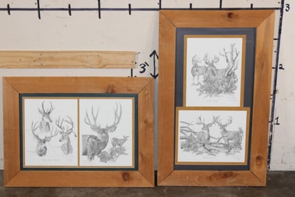 (4) Mike Childress Prints, Signed and Numbered in 2 Matching Frames (ONE$)