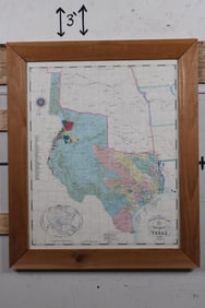 Commemorative MAP "The Republic of Texas-1845" from 1987