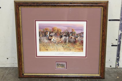"Deuces Wild" 1996 NRA Print and Stamp, signed and numbered by artist Gary Robert Swanson