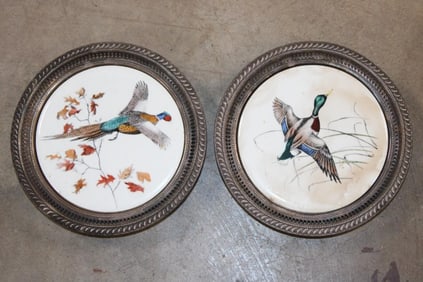 (2) Delano Studios Silverplated and Porcelain Platters or Trays (ONE$)