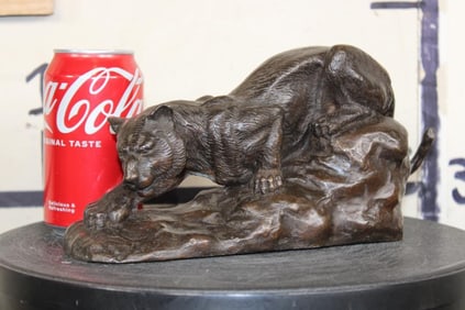 Creeping COUGAR BRONZE Sculpture, Weight 3 lbs