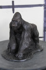 BRONZE GORILLA Sculpture, Weight 4lbs