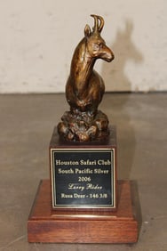 Original Bronze "South Pacific Silver" Award by artist Ron Sweeten for Houston Safari Club 2006