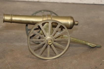 Large Vintage BRASS Desk Cannon