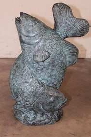 Big Bronze KOI FISH Fountain, Weight 43 lbs
