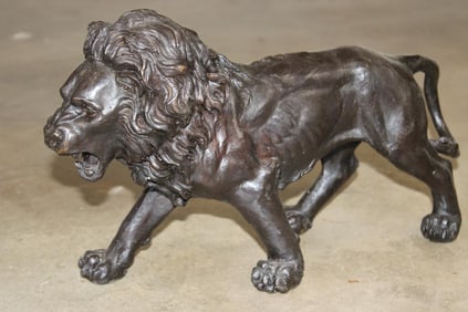 African LION Bronze Sculpture, Weight 15 lbs