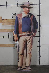 Life-sized John Wayne "The Duke" Cardboard Cutout from 1980: Life-sized John Wayne "The Duke" Cardboard Cutout. He measures 6'3" Tall and is in Good Condition.&nbsp;John Wayne's screen name, "John Wayne," was not a name he chose for himself.&nbsp;He was born Ma