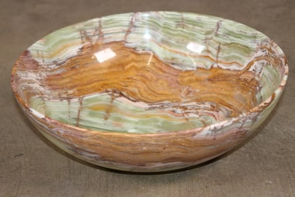 Big Banded GREEN ONYX Bowl