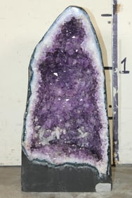 Big 57 lb AMETHYST and Clear Quartz Crystal Geode Cathedral