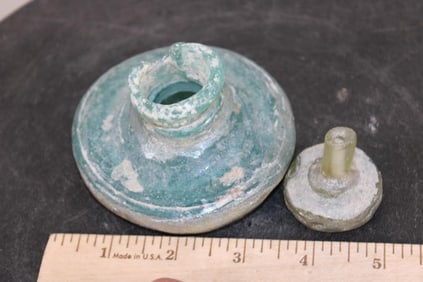 (2) Ancient ROMAN GLASS Bottles from the Roman Empire (ONE$)