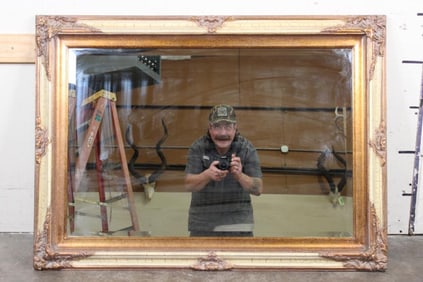 Big Contemporary MIRROR in an Ornate Antique Style Frame