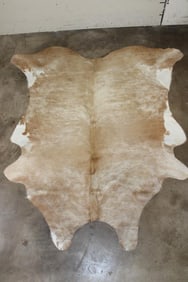 *Brand New* Champagne and White COW HIDE with a Brand