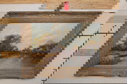 Signed Original A.D. GREER Oil Painting on Canvas in a Beautiful Carved Wooden Frame