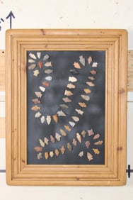 (62) Authentic Ancient Prehistoric Flint Arrow Points in a Wood Frame with No Glass