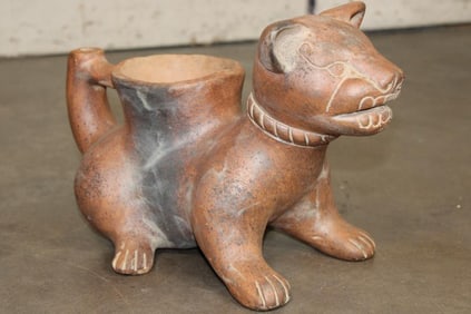 Pre-Columbian Colima Pottery Dog Effigy Vessel