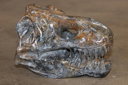 Hand-carved Stone TYRANNOSAURUS REX Skull
