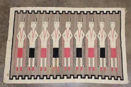 Early to Mid 20th Century Hand-woven NAVAJO YEI Rug