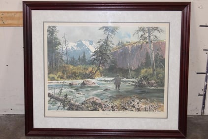 Limited Edition Artist Proof Lithograph "Fast Water" Signed and Numbered by artist John P. Cowan