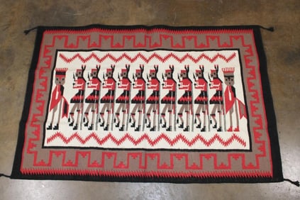 Handwoven Navajo Style YEI-BE-CHAI RUG, Age Unknown