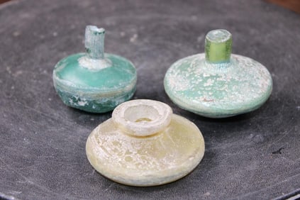 (3) Ancient Roman Glass Bottles from the Roman Empire (ONE$)