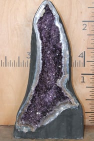XXL AMETHYST Crystal Geode Cathedral with Clear Quartz Deposits, Weight: 100 lbs