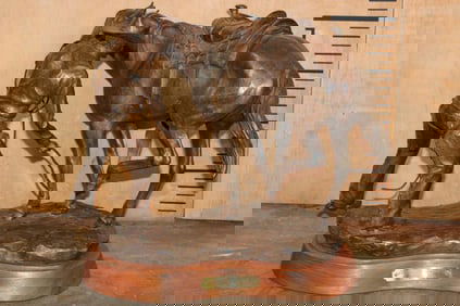Big Original #4/15 "If Thoughts Could Kill" Bronze SCULPTURE by Mehl Lawson, Weight: 29 lbs