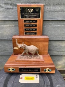 1999 Diamond Level SCI GLOBAL HUNTING AWARD TROPHY Custom Made by Louis Paul Jonas Studios