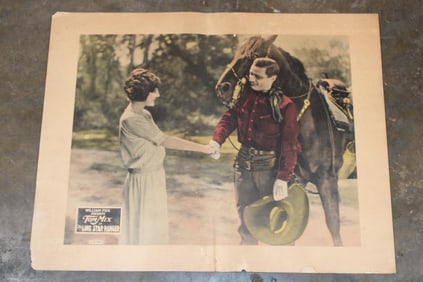 Antique 1923 "The Lone Star Ranger" starring Tom Mix Silent Movie POSTER