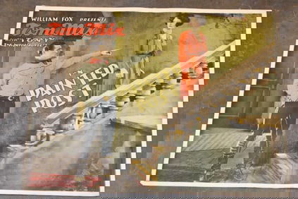 Antique 1928 "In Painted Post" Silent Movie POSTER with Tom Mix and Natalie Kingston