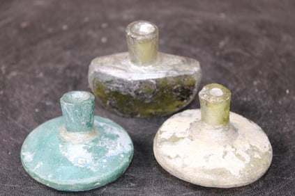 (3) Ancient Roman Glass Bottles from the Roman Empire (ONE$)