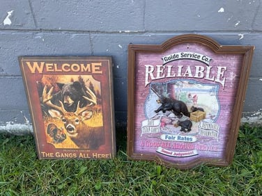 (2) Decorative Hunting Camp Displays (ONE$)
