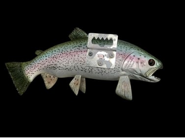 *New in Box* Reproduction RAINBOW TROUT Fish Mount