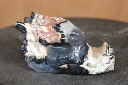 Hand-carved INDIAN AGATE  Dragon Head