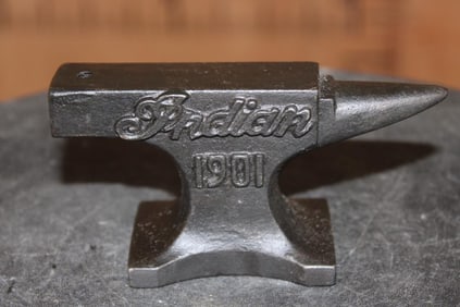 Reproduction "Indian 1901" Motorcycles Cast Iron Miniature ANVIL