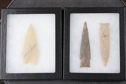 (3) Prehistoric Native American ARROWHEADS or Projectile Points (ONE$)