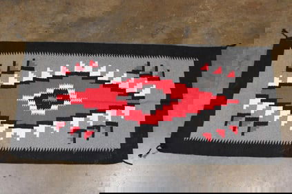 Handwoven Navajo Ganado or Klagetoh Southwestern Style RUG or Tapestry, Age Unknown