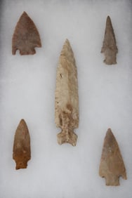 (5) Prehistoric Native American ARROWHEADS or Projectile Points (ONE$)