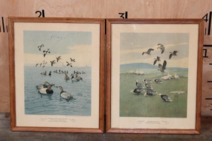 (2) Original Field and Stream Lynn Bogne Hunt Art Prints from 1944 (ONE$)