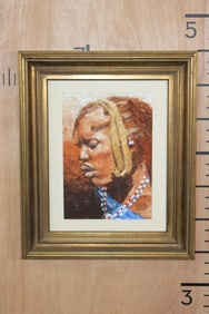 "Masai" Original Oil Painting by Saed Ray