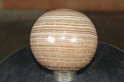Big BANDED ARAGONITE Mineral Sphere